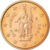 San Marino, 2 Euro Cent, 2004, MS(63), Copper Plated Steel, KM:441