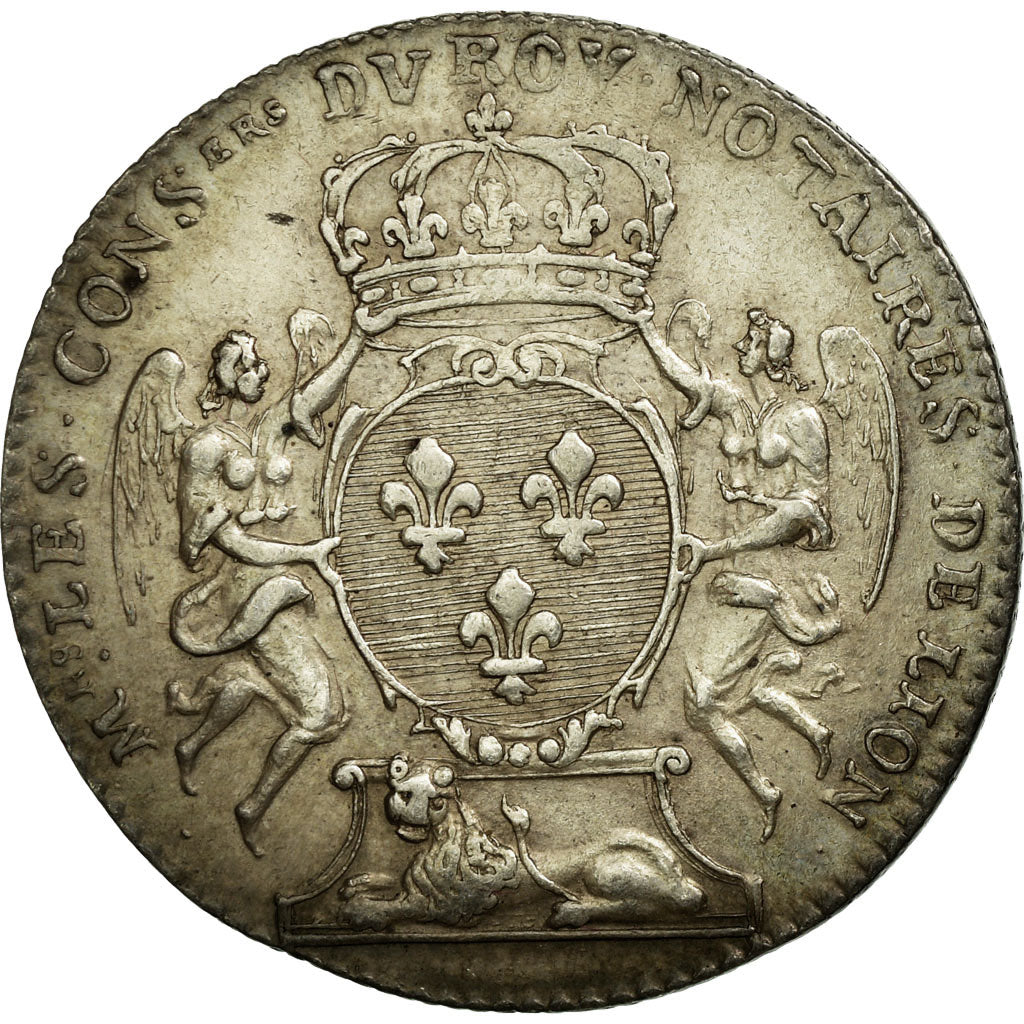 France, Token, Notary, 1715, AU(55-58), Silver, Feuardent:10760