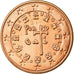 Portugal, 5 Euro Cent, 2008, MS(63), Copper Plated Steel, KM:742