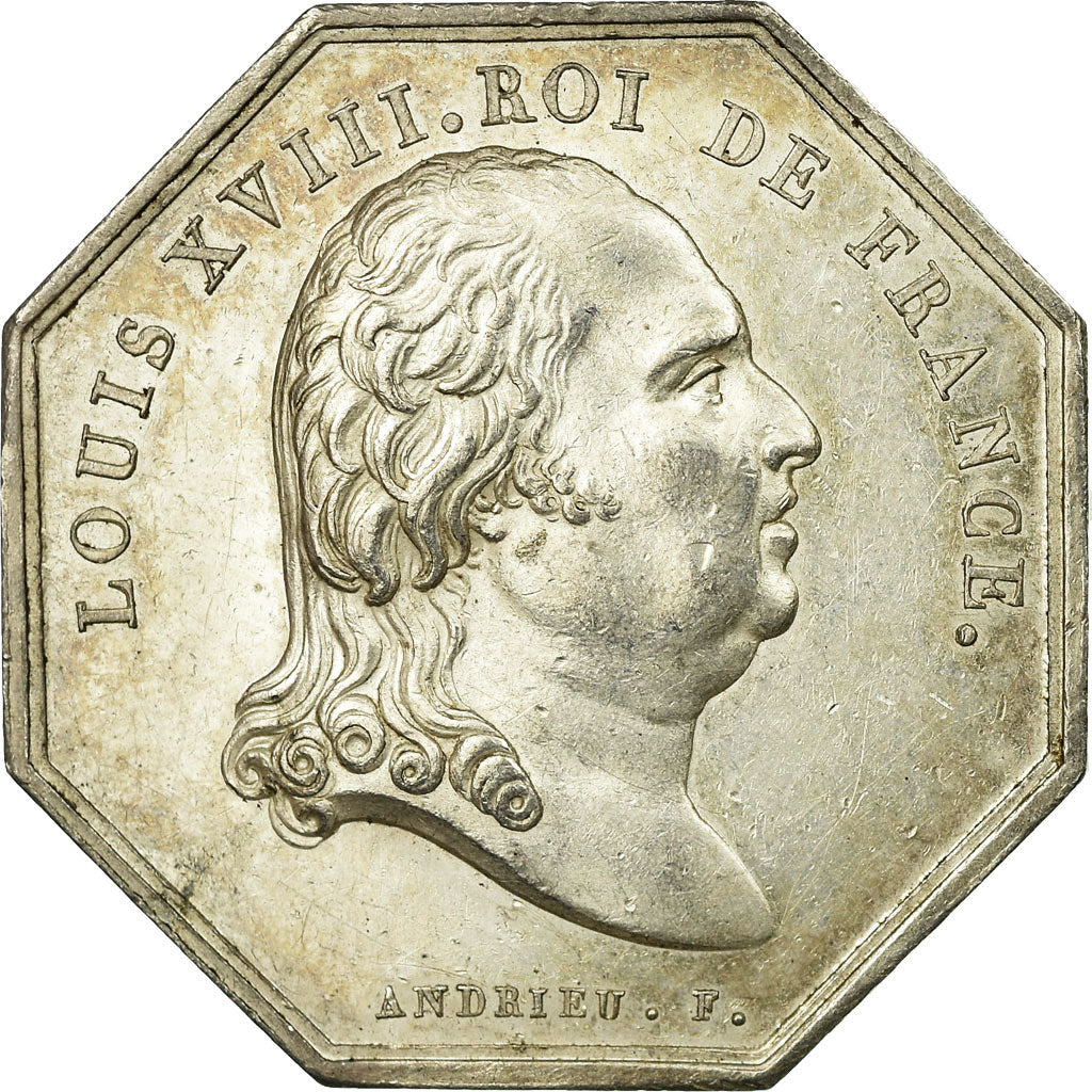 France, Jeton, Notary, 1818, SUP, Argent, Lerouge:432