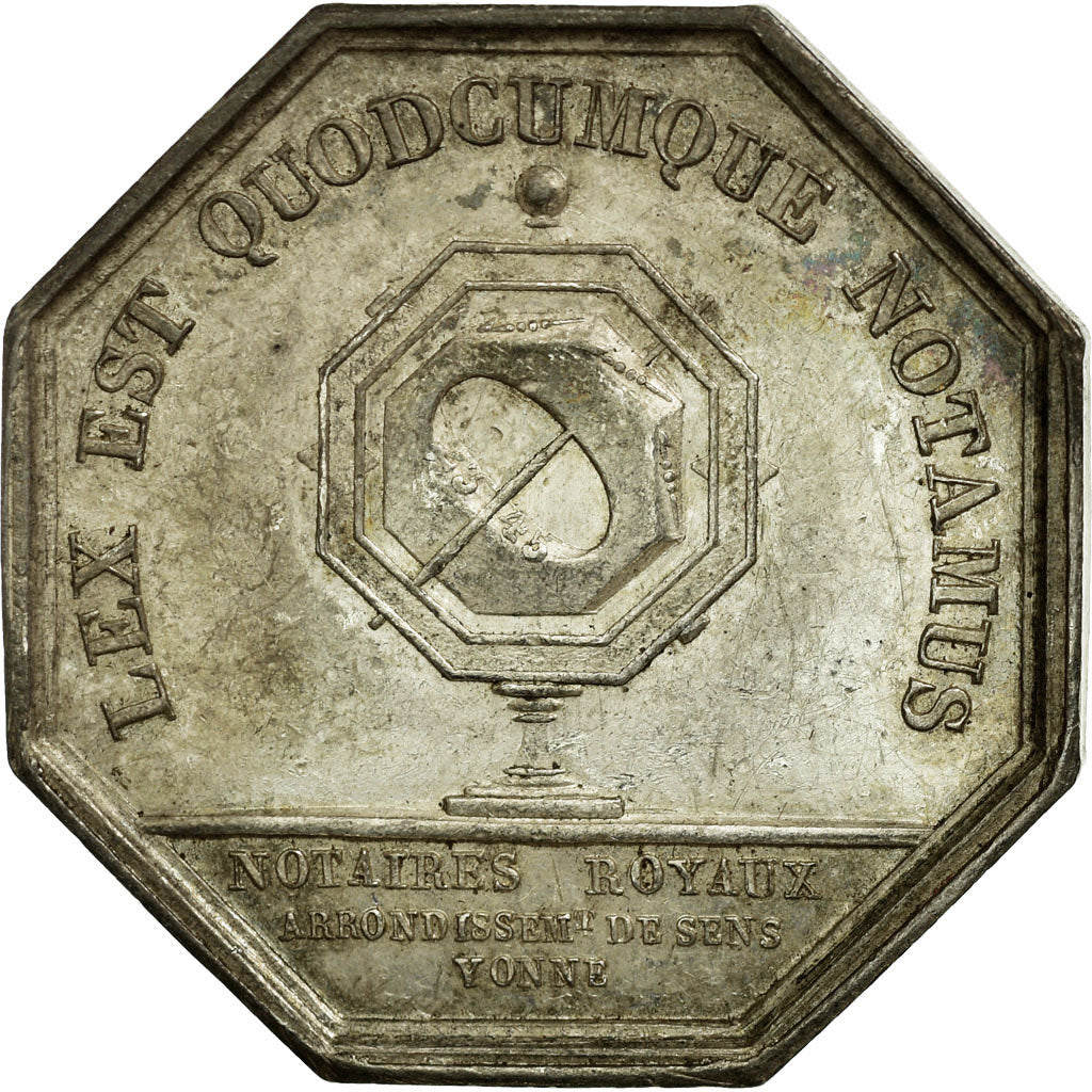 France, Token, Notary, AU(55-58), Silver, Lerouge:389
