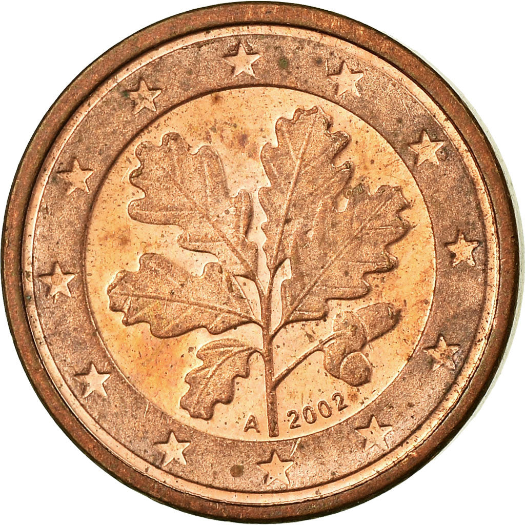 GERMANY - FEDERAL REPUBLIC, Euro Cent, 2002, EF(40-45), Copper Plated Steel