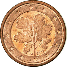 GERMANY - FEDERAL REPUBLIC, Euro Cent, 2002, EF(40-45), Copper Plated Steel