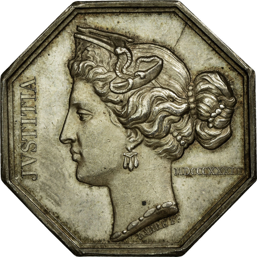 France, Token, Notary, MS(63), Silver, Lerouge:413