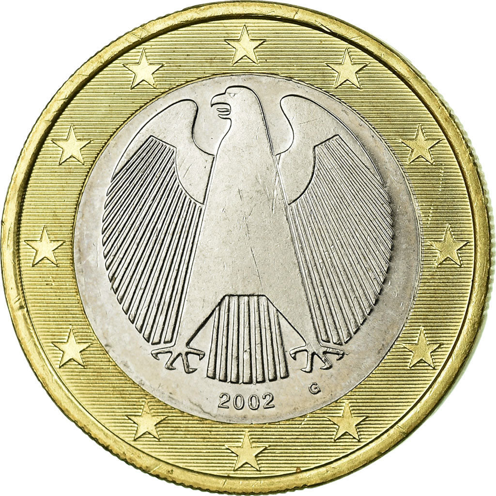 GERMANY - FEDERAL REPUBLIC, Euro, 2002, MS(63), Bi-Metallic, KM:213