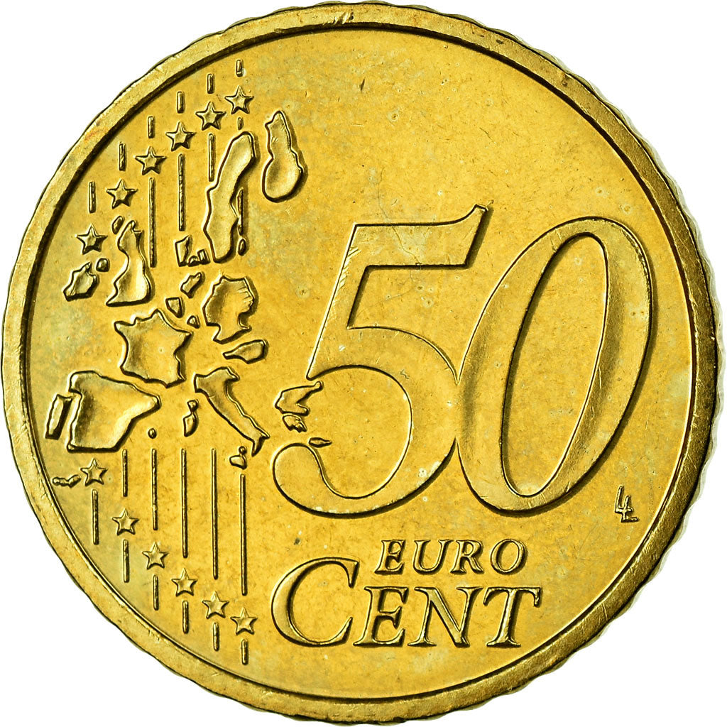 Austria, 50 Euro Cent, 2004, MS(63), Brass, KM:3087