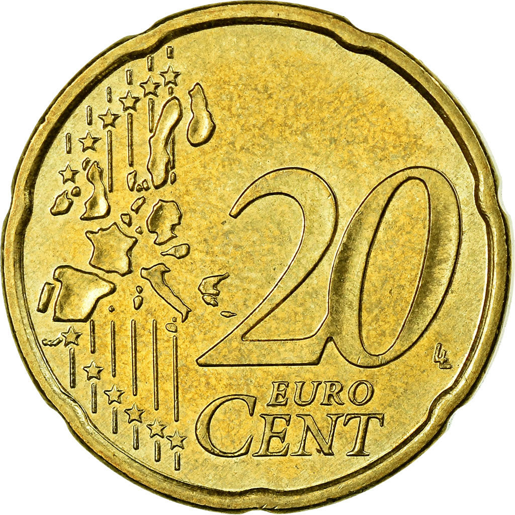 Finnland, 20 Euro Cent, 1999, SS, Messing, KM:102