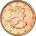 Finlande, Euro Cent, 2000, SPL, Copper Plated Steel, KM:98