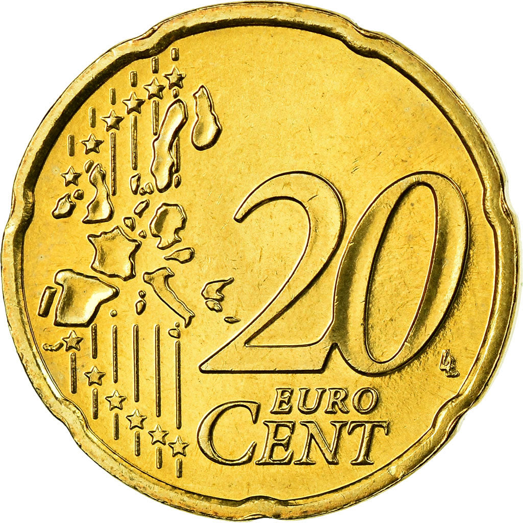 Paesi Bassi, 20 Euro Cent, 2006, SPL, Ottone, KM:238