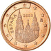 España, 5 Euro Cent, 2003, SC, Cobre chapado en acero, KM:1042