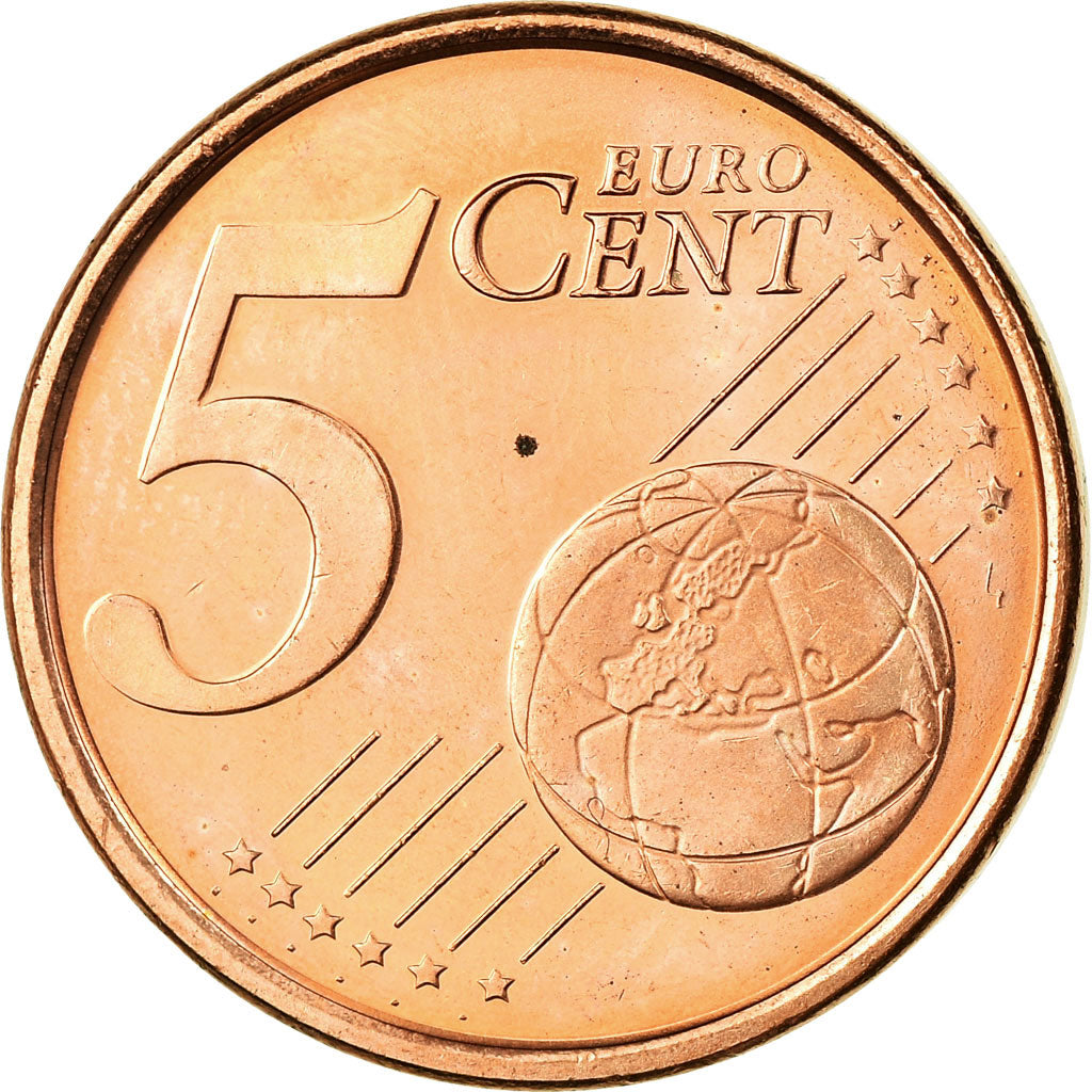 España, 5 Euro Cent, 2003, SC, Cobre chapado en acero, KM:1042
