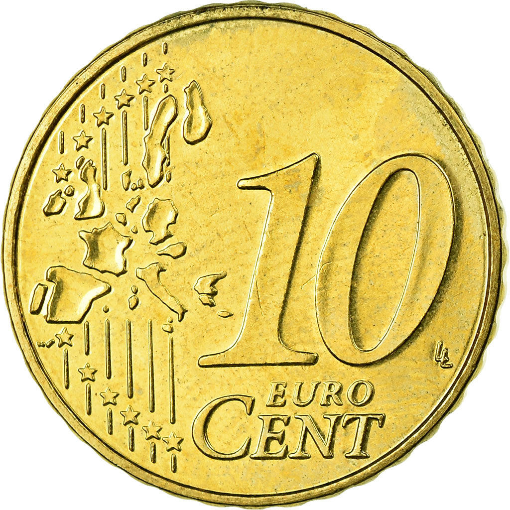 Bélgica, 10 Euro Cent, 1999, EBC, Latón, KM:227