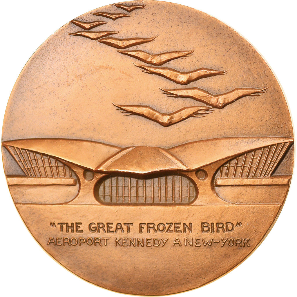 France, Médaille, Eero Saarinen, Aéroport Kennedy à New-York, 1981