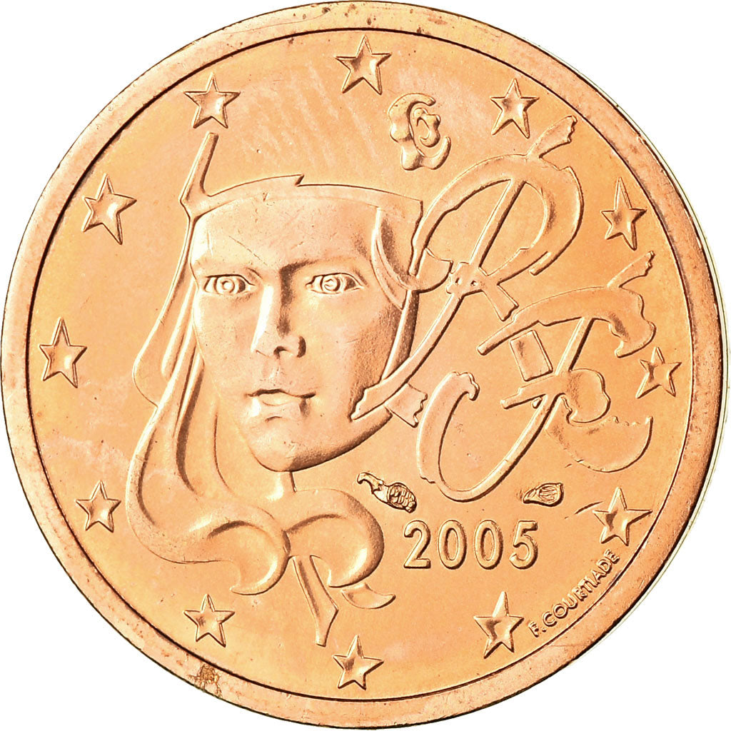 France, 2 Euro Cent, 2005, SPL, Copper Plated Steel, KM:1283
