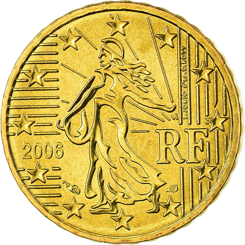 Francia, 10 Euro Cent, 2006, SPL, Ottone, KM:1285