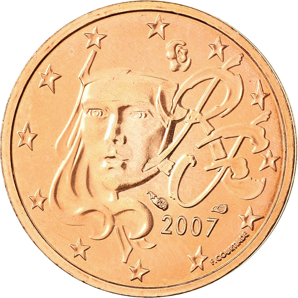 France, 2 Euro Cent, 2007, SPL, Copper Plated Steel, KM:1283