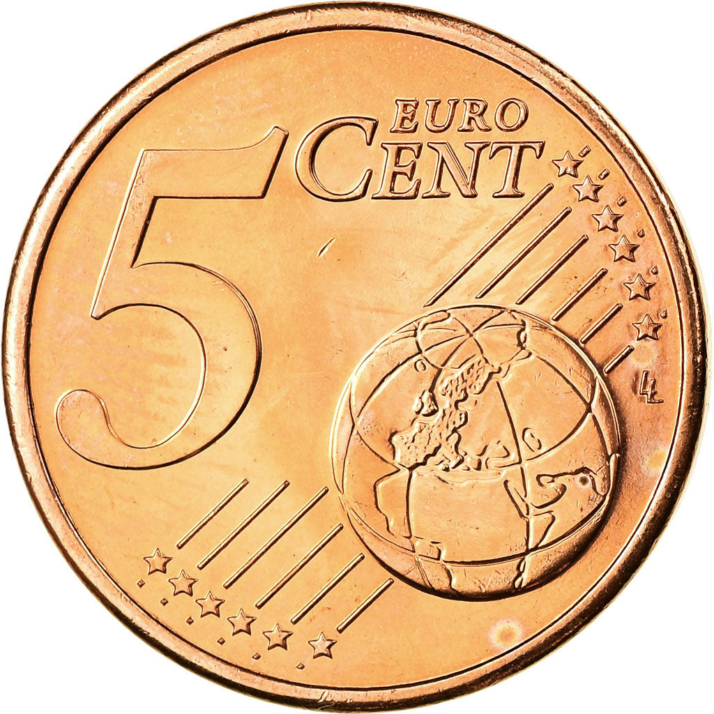 France, 5 Euro Cent, 2008, SPL, Copper Plated Steel, KM:1284