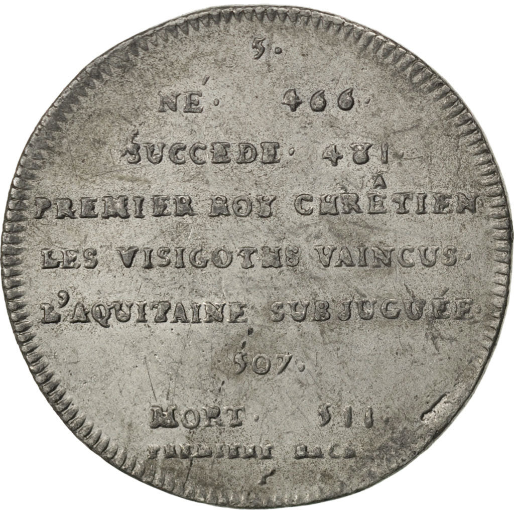France, Medal, Clovis, History, AU(50-53), Tin