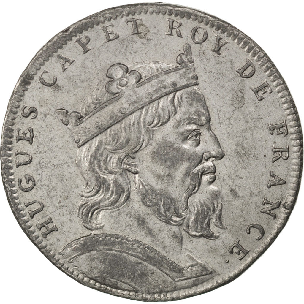 France, Medal, Hugues Capet, History, TTB+, Tin
