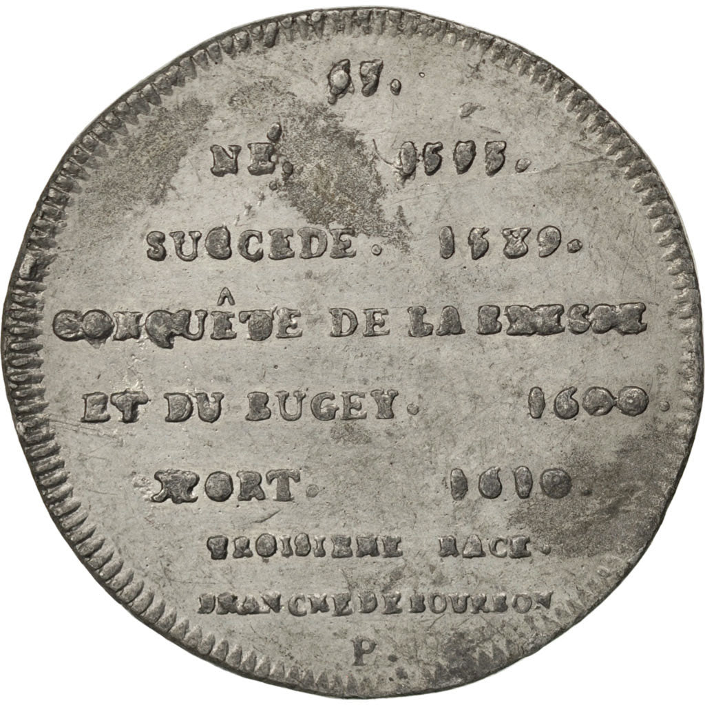 France, Medal, Henry IV, History, AU(50-53), Tin