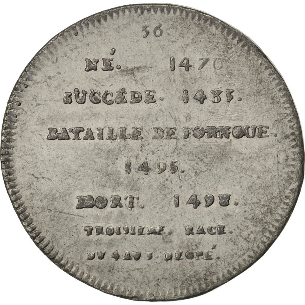 France, Medal, Charles VIII, History, AU(50-53), Tin