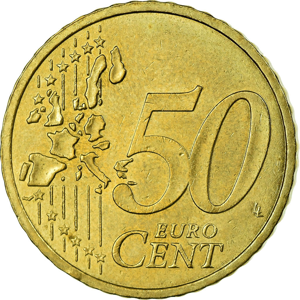 France, 50 Euro Cent, 1999, MS(63), Brass, KM:1287