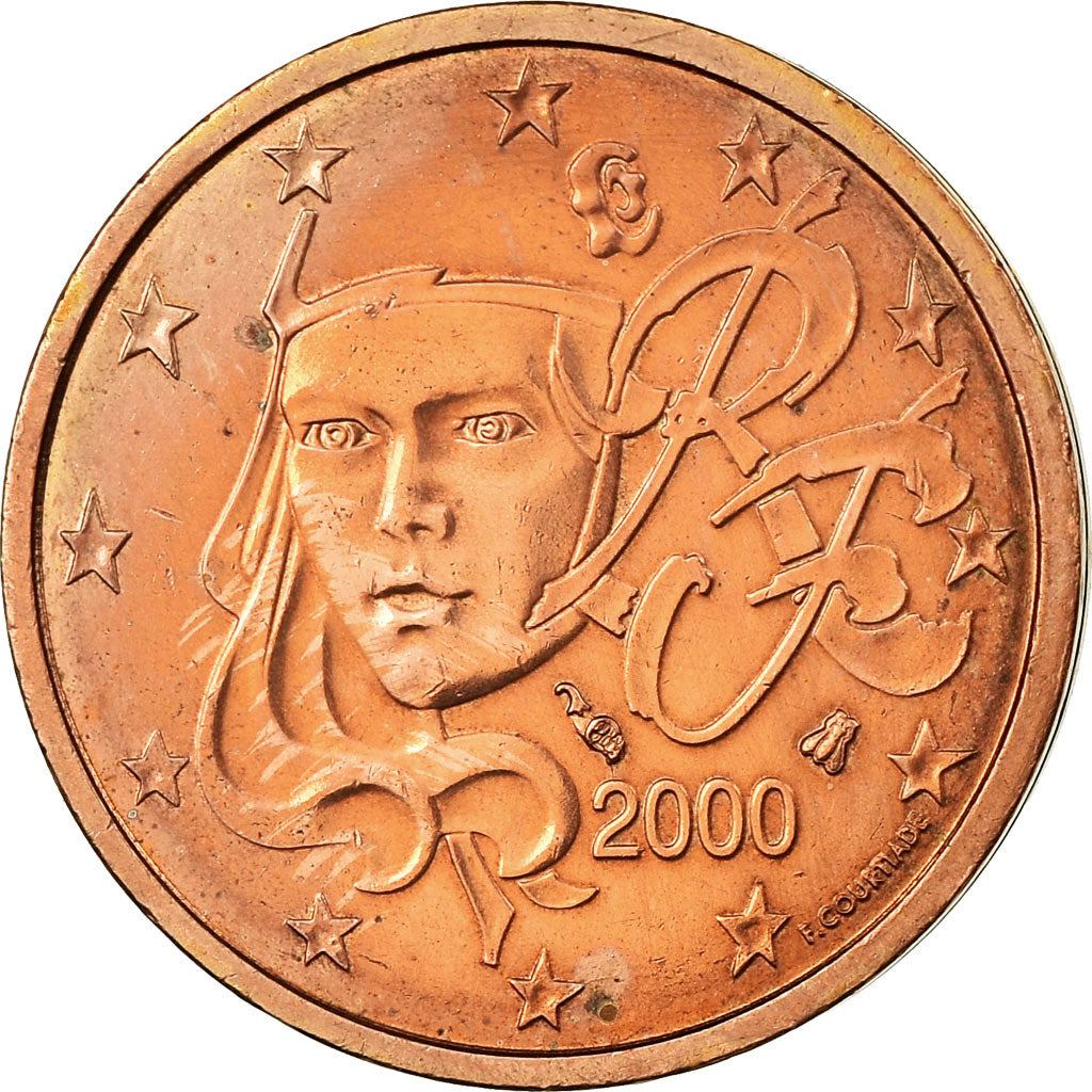 France, 2 Euro Cent, 2000, SUP, Copper Plated Steel, KM:1283
