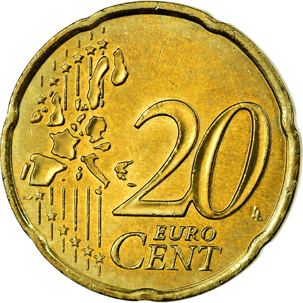 France, 20 Euro Cent, 2000, SUP, Laiton, KM:1286