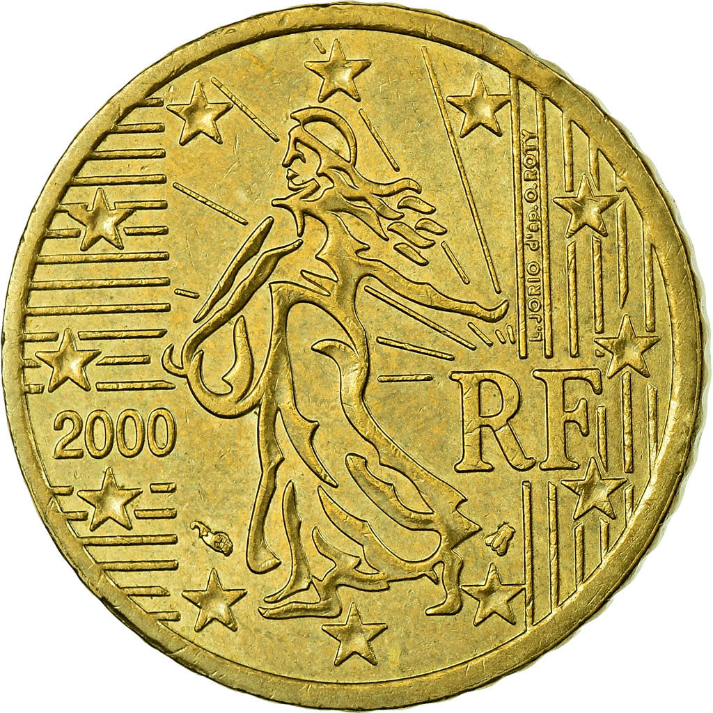 France, 50 Euro Cent, 2000, TTB, Laiton, KM:1287