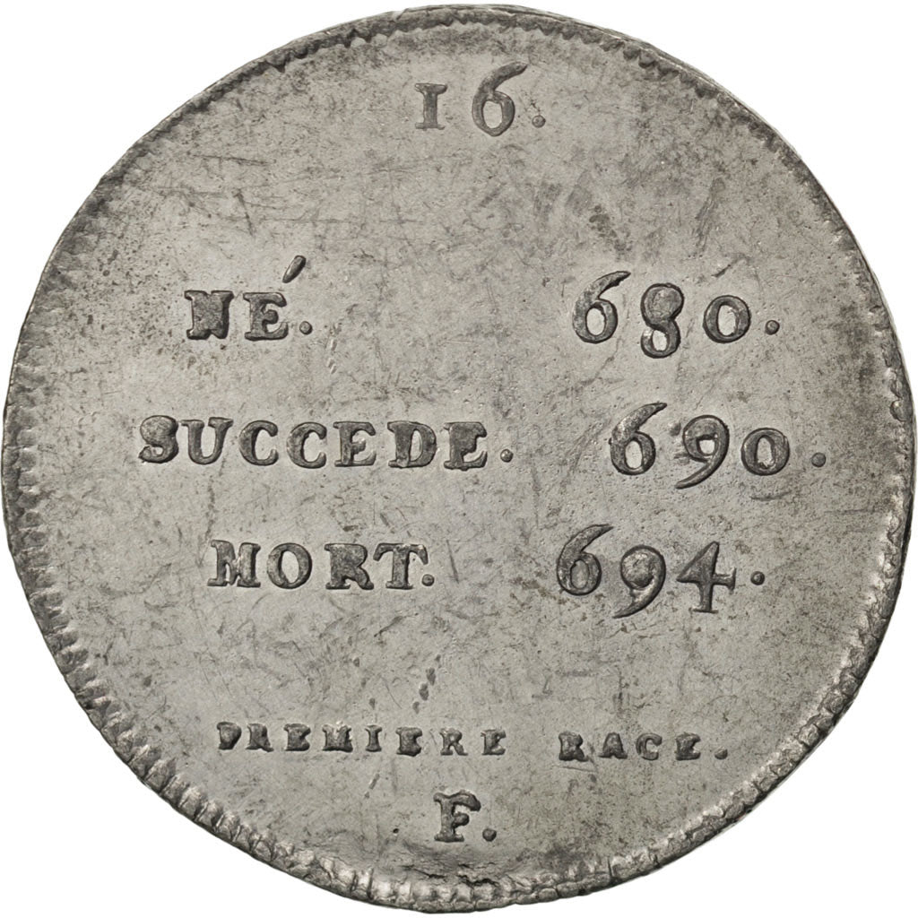 France, Medal, Clovis III, History, AU(50-53), Tin