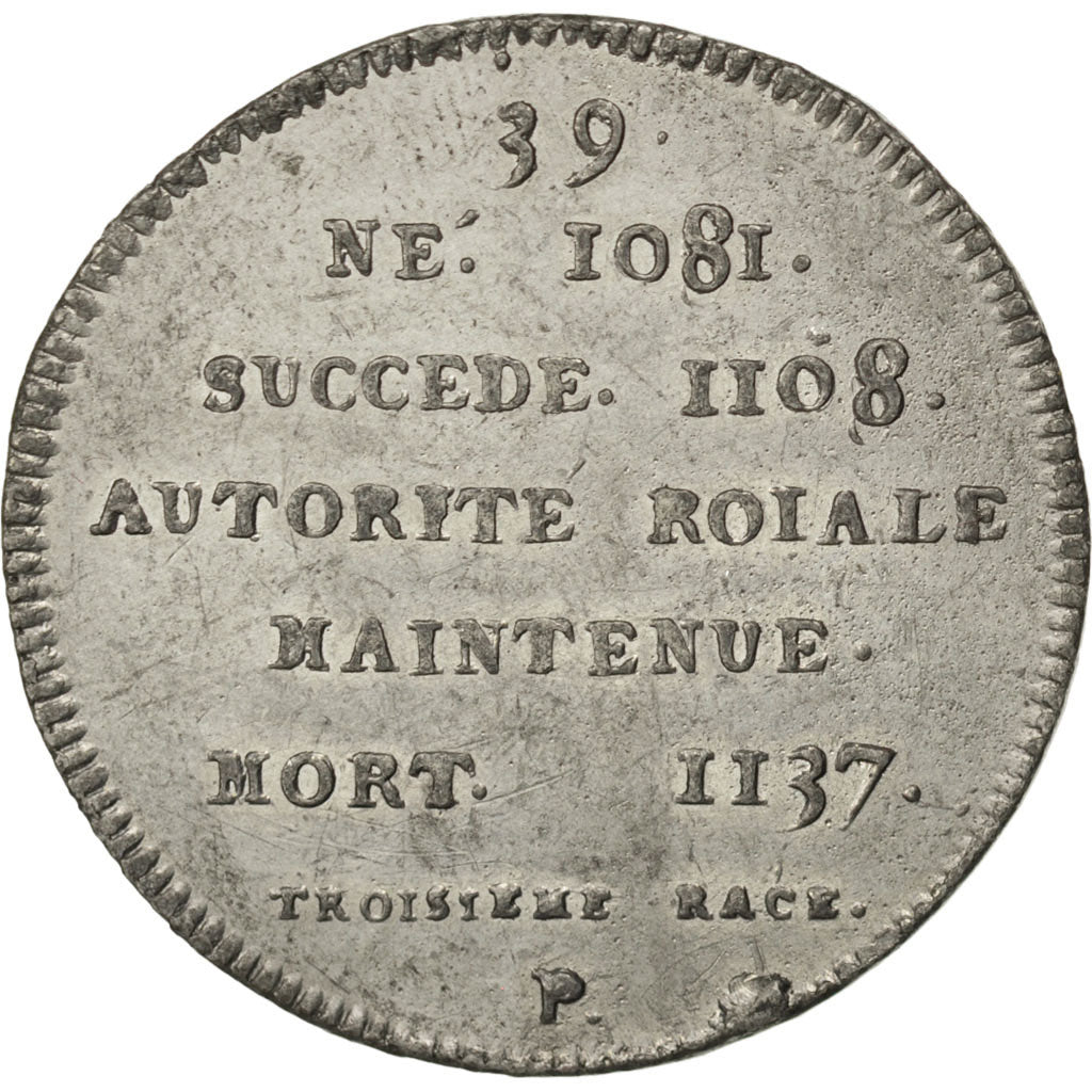 France, Medal, Louis VI, History, AU(55-58), Tin