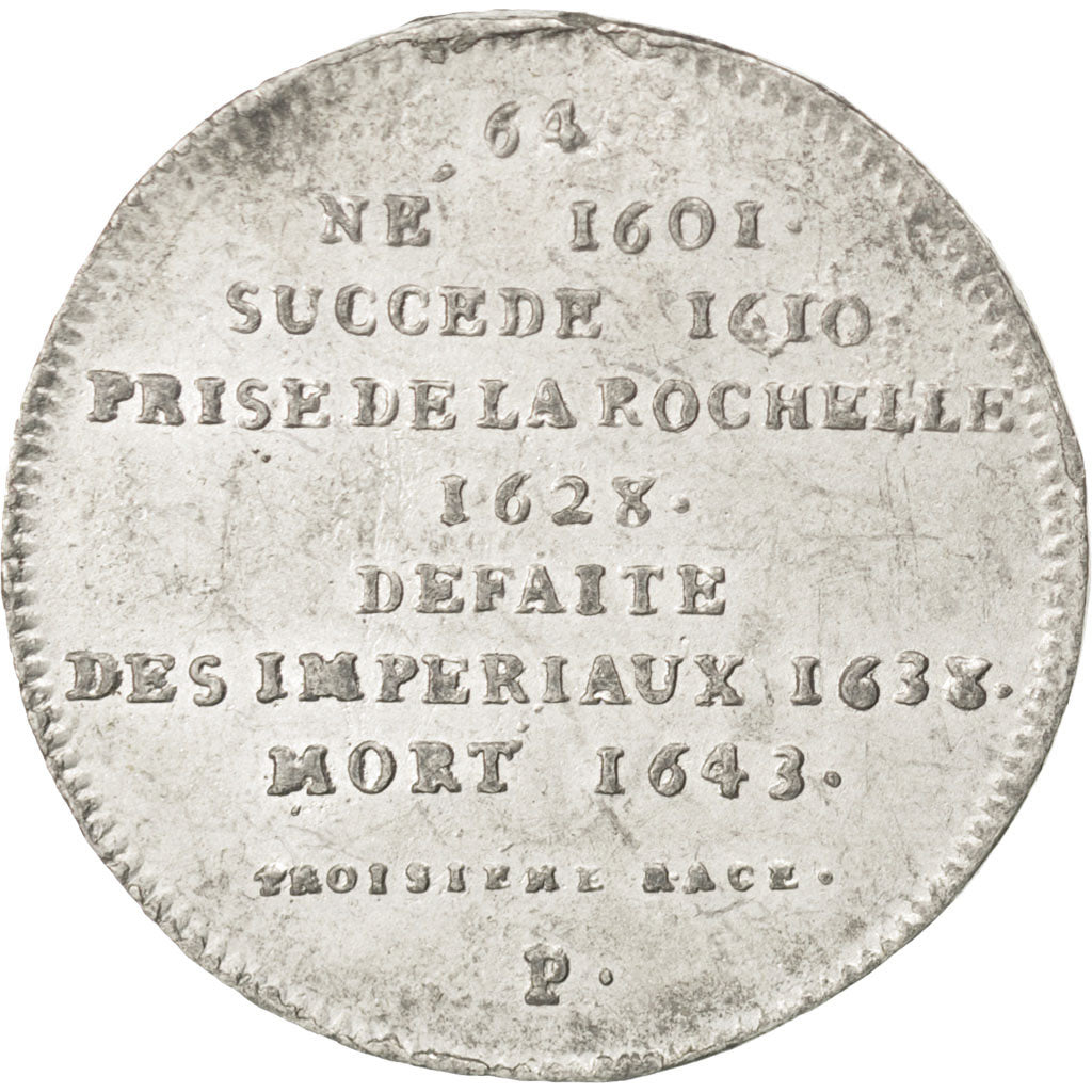 France, Medal, Louis XIII, History, TTB+, Tin