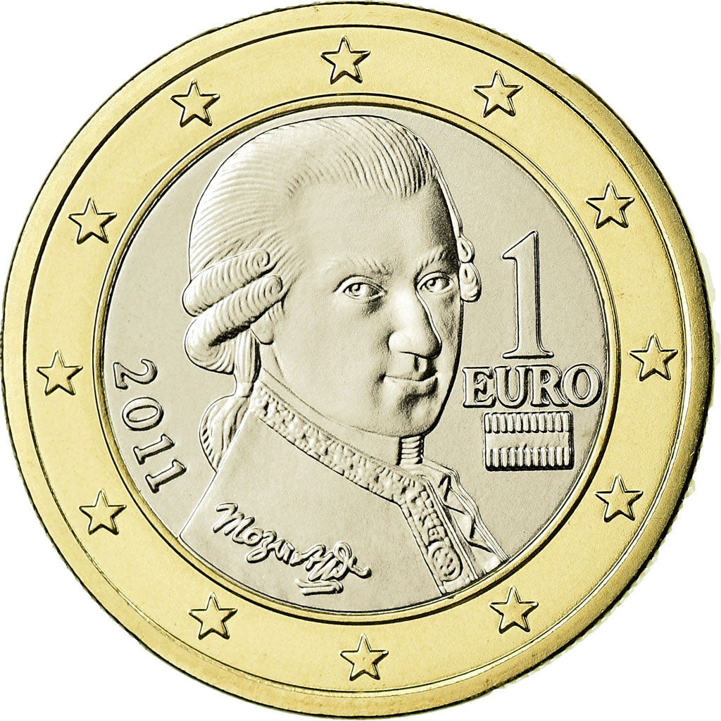 Áustria, Euro, 2011, MS(65-70), Bimetálico, KM:3142