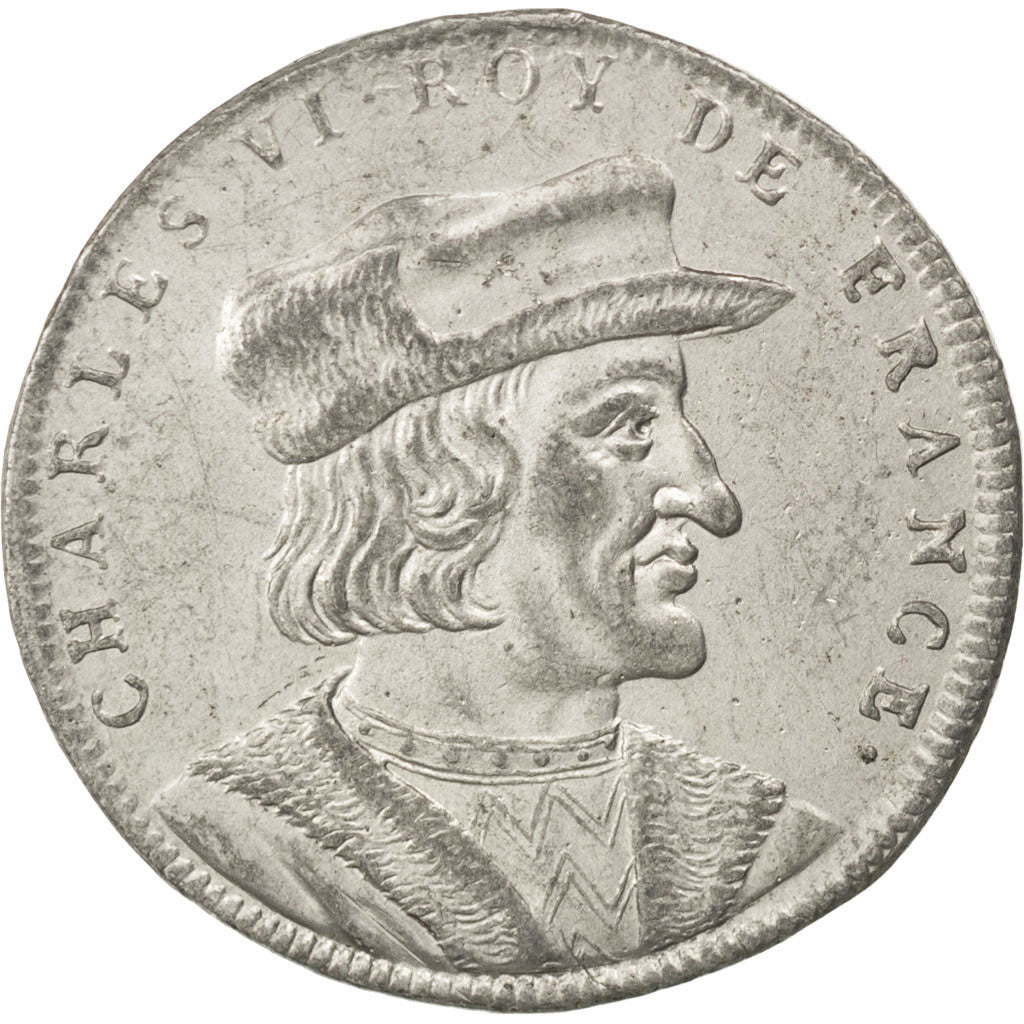 France, Medal, Charles VI, History, AU(50-53), Tin