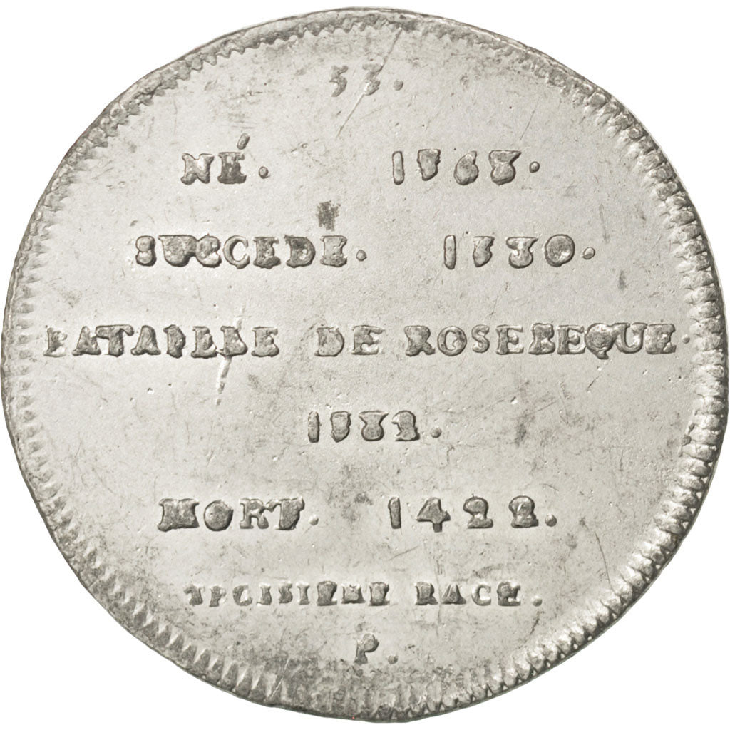 France, Medal, Charles VI, History, AU(50-53), Tin