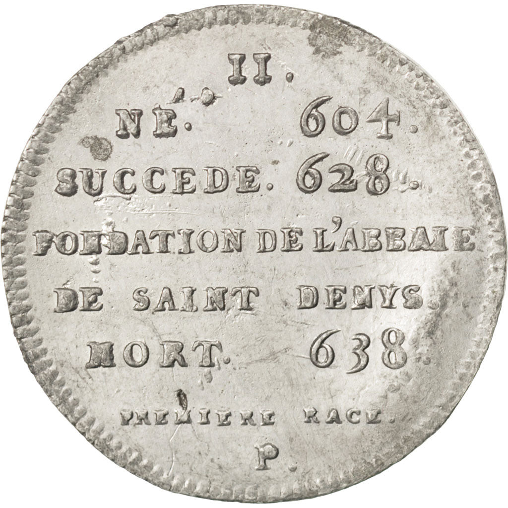 France, Medal, Dagobert I, History, TTB+, Tin