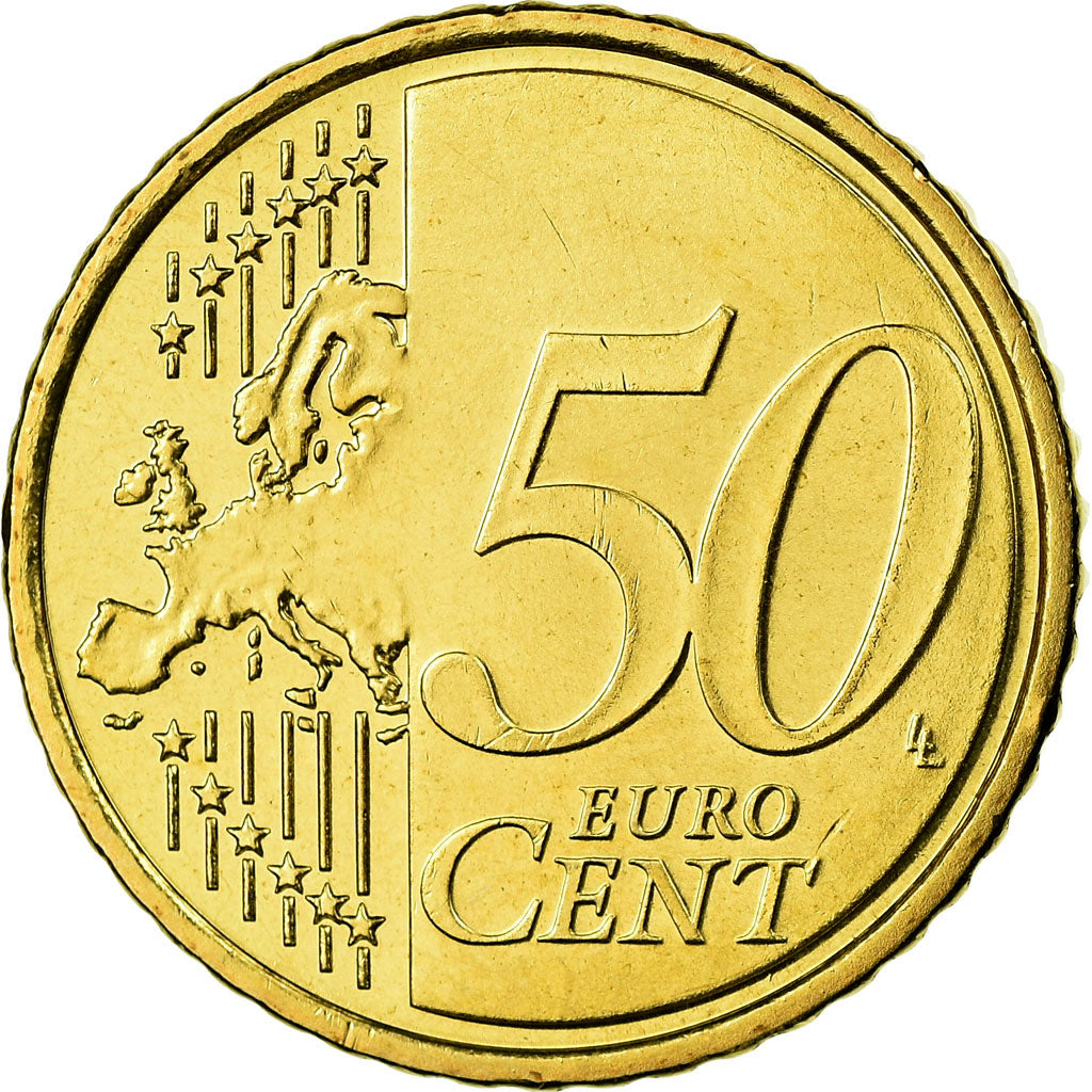 Cyprus, 50 Euro Cent, 2008, MS(65-70), Brass, KM:83