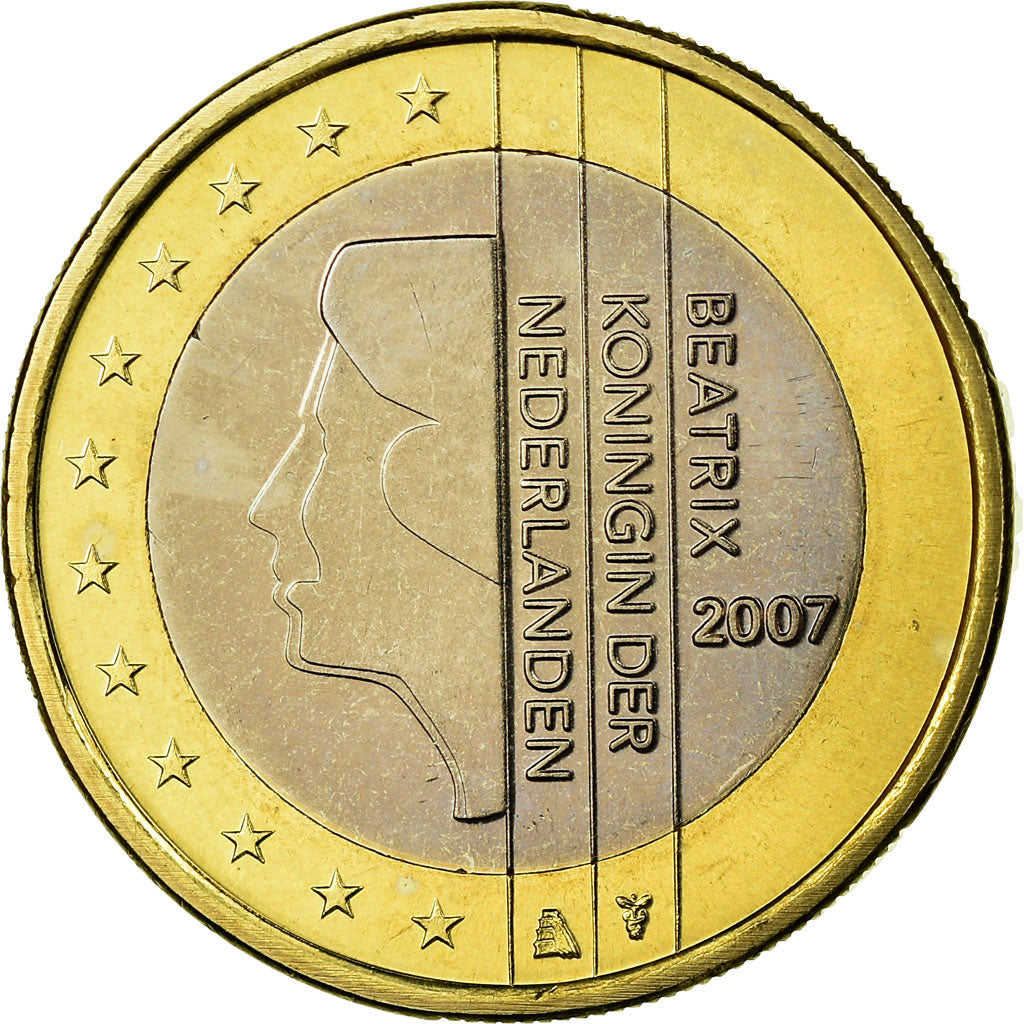 Niederlande, Euro, 2007, UNZ, Bi-Metallic, KM:271