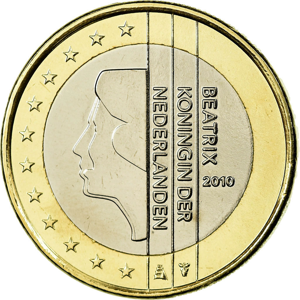 Netherlands, Euro, 2010, MS(65-70), Bi-Metallic, KM:271