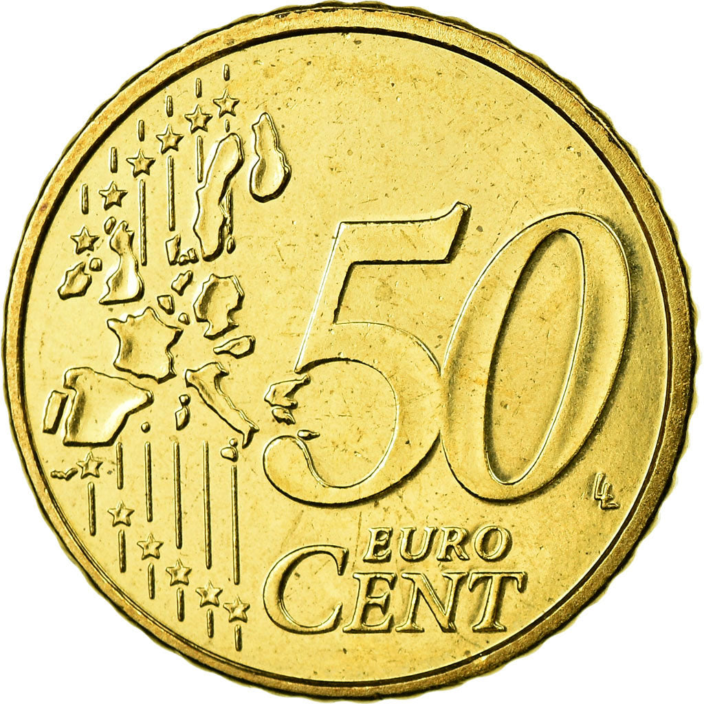 Belgia, 50 Euro Cent, 2004, Brussels, MS(65-70), Mosiądz, KM:229