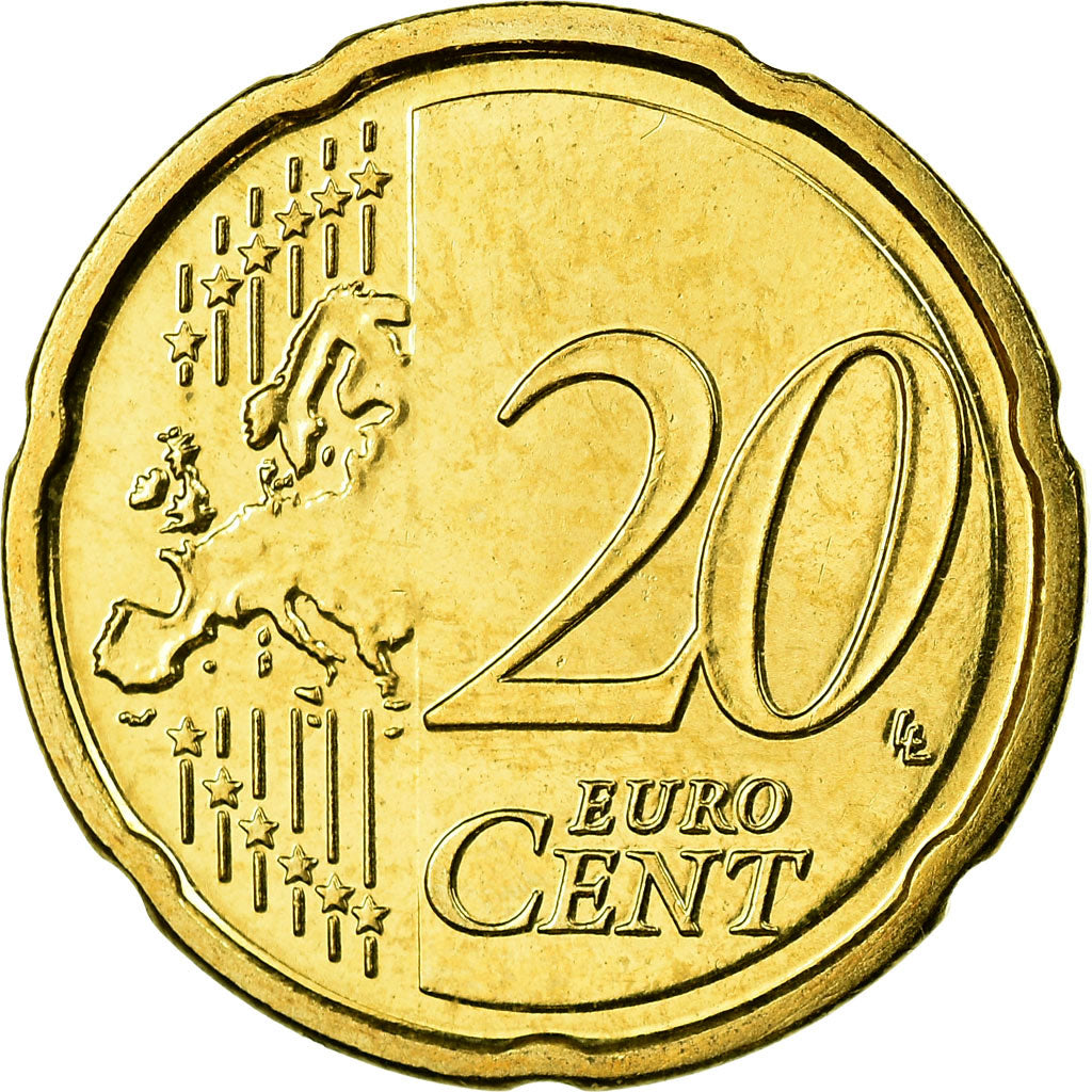 Belgium, 20 Euro Cent, 2010, MS(65-70), Brass, KM:278