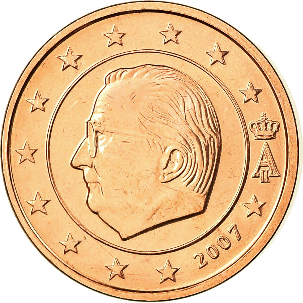 Belgium, Euro Cent, 2007, MS(65-70), Copper Plated Steel, KM:224