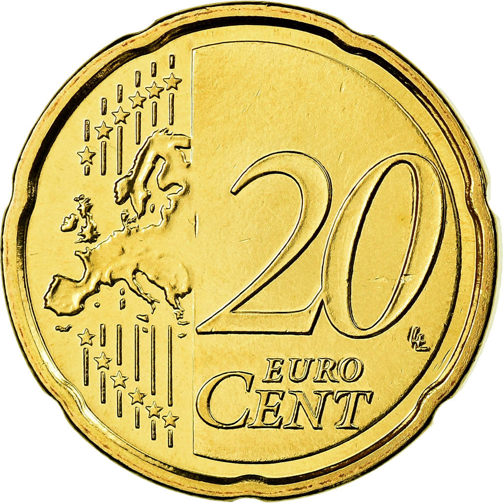 Finland, 20 Euro Cent, 2009, MS(63), Brass, KM:127