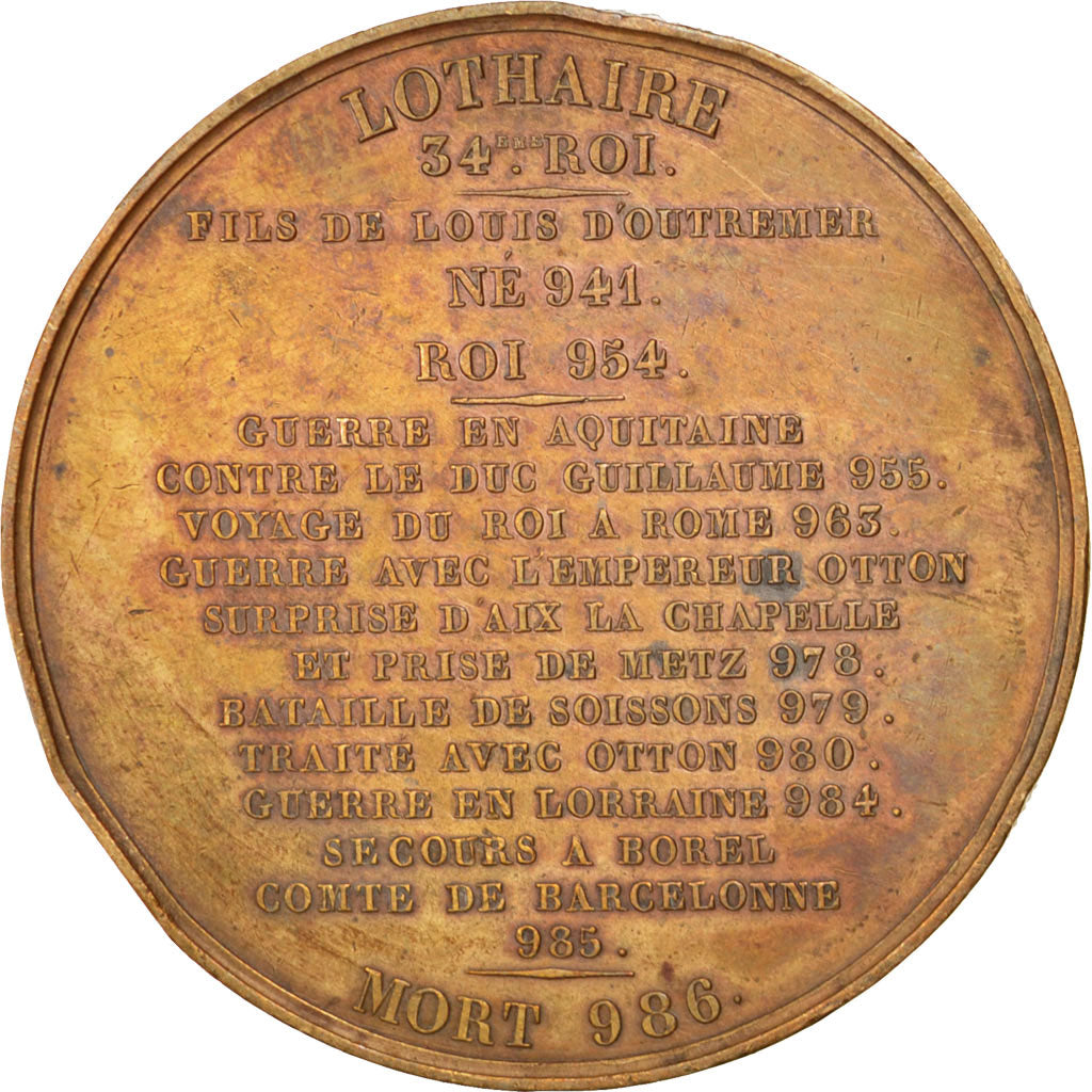 France, Medal, Lothaire, History, Caqué, EF(40-45), Copper