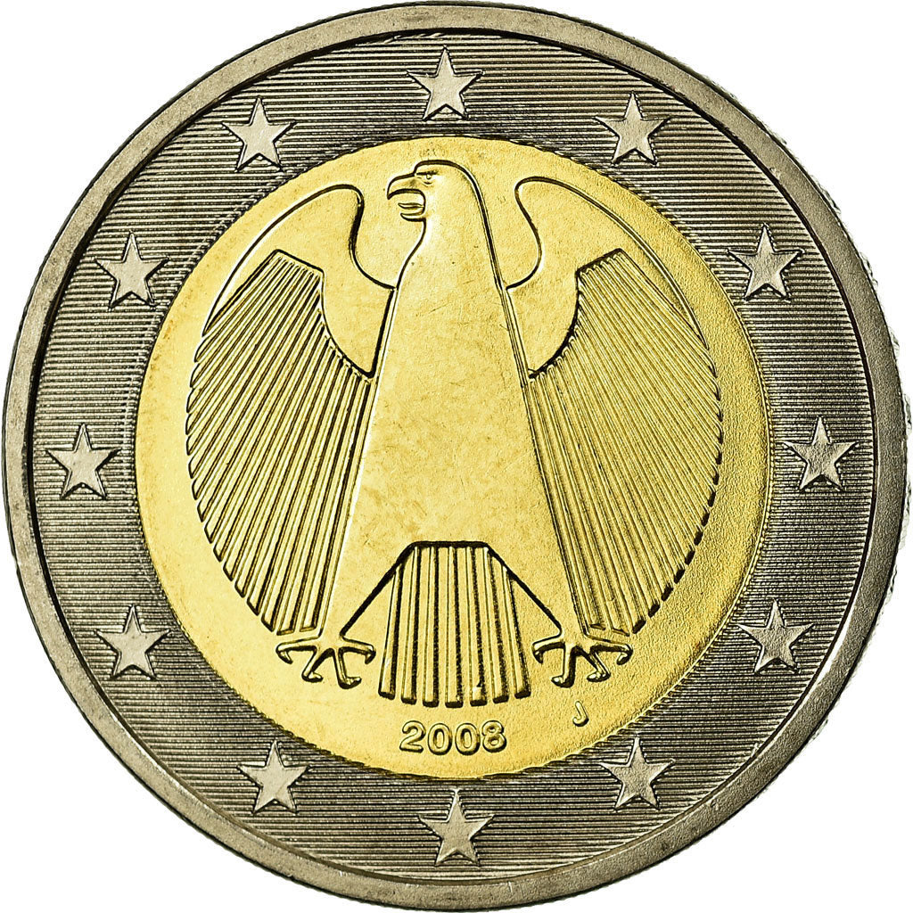 GERMANY - FEDERAL REPUBLIC, 2 Euro, 2008, MS(63), Bi-Metallic, KM:258