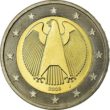GERMANY - FEDERAL REPUBLIC, 2 Euro, 2008, MS(63), Bi-Metallic, KM:258