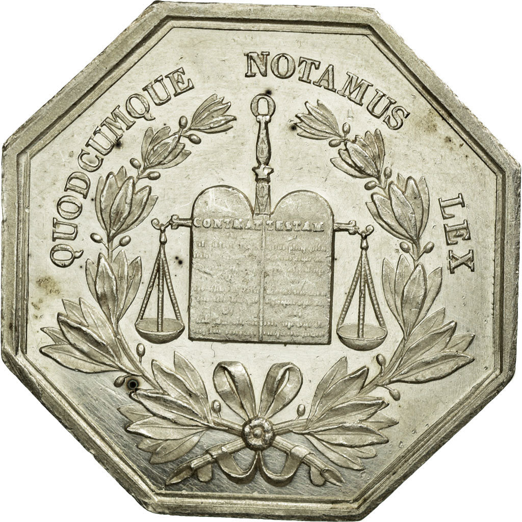 France, Token, Notary, MS(60-62), Silver