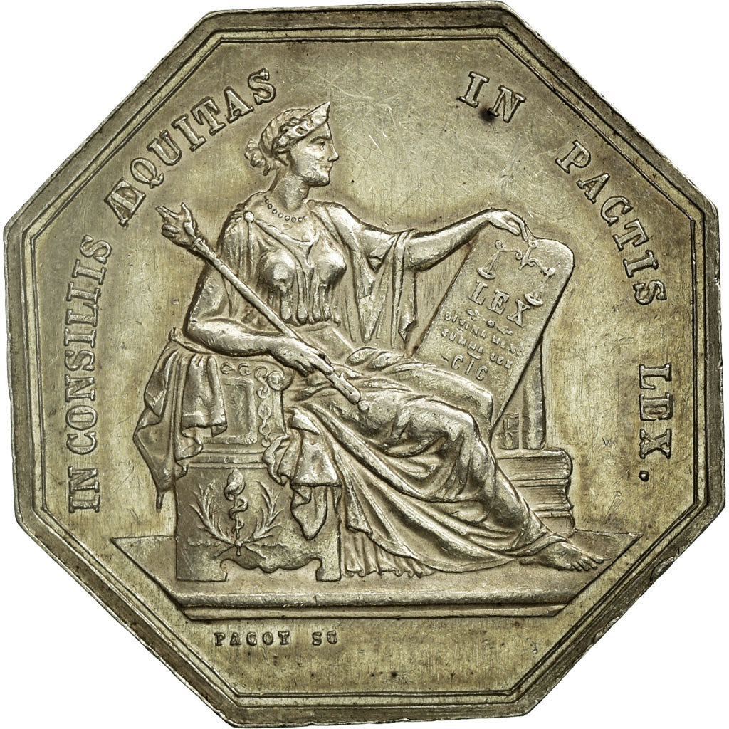 France, Token, Notary, MS(60-62), Silver, Lerouge:19a