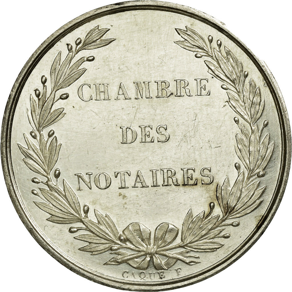 France, Token, Notary, 1830, MS(60-62), Silver, Lerouge:18