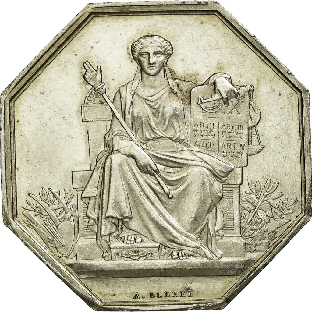 France, Token, Notary, AU(55-58), Silver
